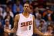 PHOENIX, AZ - DECEMBER 21: Channing Frye #8 of the Phoenix Suns reacts during the NBA game against the Dallas Mavericks at US Airways Center on December 21, 2013 in Phoenix, Arizona. The Suns defeated the Mavericks 123-108. NOTE TO USER: User expressly