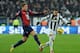 TURIN, ITALY - JANUARY 26: Martin Caceres (R) of FC Juventus is challenged by Ciro Immobile of Genoa CFC during the Serie A match between FC Juventus and Genoa CFC at Juventus Arena on January 26, 2013 in Turin, Italy. (Photo by Valerio Pennicino/Getty