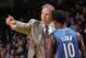 OAKLAND, CA - MARCH 13: Head Coach Kurt Rambis of the Minnesota Timberwolves gives his point guard Jonny Flynn #10 of the Minnesota Timberwolves some instruction during a game against the Golden State Warriors on March 13, 2011 at Oracle Arena in Oakland,