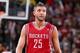 PORTLAND, OR - MAY 2: Chandler Parsons #25 of the Houston Rockets walks up court in Game Six of the Western Conference Quarterfinals against the Portland Trail Blazers during the 2014 NBA Playoffs on May 2, 2014 at the Moda Center in Portland, Oregon. NO