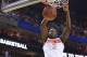 Mar 20, 2014; Buffalo, NY, USA; Syracuse Orange forward Jerami Grant (3) dunks past Western Michigan Broncos center Shayne Whittington (21) in the first half of a men's college basketball game during the second round of the 2014 NCAA Tournament at First