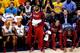 INDIANAPOLIS, IN - MAY 28: LeBron James #6 of the Miami Heat looks on from the bench against the Indiana Pacers during Game Five of the Eastern Conference Finals of the 2014 NBA Playoffs at Bankers Life Fieldhouse on May 28, 2014 in Indianapolis, Indiana.