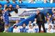 LONDON, ENGLAND - OCTOBER 19: Chelsea manager Jose Mouinho (R) gives instructions to Eden Hazard from the touchline during the Barclays Premier League match between Chelsea and Cardiff City at Stamford Bridge on October 19, 2013 in London, England. (Phot