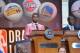 Player Markeiff Morris representing the Phoenix Suns at the 2014 draft lottery.