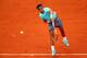 PARIS, FRANCE - MAY 29: Rafael Nadal of Spain serves during his men's singles match against dominic thiem of Austria on day five of the French Open at Roland Garros on May 29, 2014 in Paris, France. (Photo by Clive Brunskill/Getty Images)