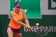 PARIS, FRANCE - MAY 29: Simona Halep of Romania returns a shot during her women's singles match against Heather Watson of Great Britain on day five of the French Open at Roland Garros on May 29, 2014 in Paris, France. (Photo by Clive Brunskill/Getty Ima