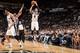 SAN ANTONIO, TX - MAY 19: Danny Green #4 of the San Antonio Spurs shoots the ball against the Oklahoma City Thunder during Game One of the Western Conference Finals during the 2014 NBA Playoffs on May 19, 2014 at the AT&T Center in San Antonio, Texas. NOT