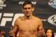 Feb 21, 2014; Las Vegas, NV, USA; UFC welterweight Demian Maia participates in the UFC 170 weigh-in at Mandalay Bay Events Center. Mandatory Credit: Stephen R. Sylvanie-USA TODAY Sports