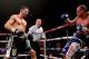 MANCHESTER, ENGLAND - NOVEMBER 23: Carl Froch bombards George Groves during their IBF and WBA World Super Middleweight bout at Phones4u Arena on November 23, 2013 in Manchester, England. (Photo by Scott Heavey/Getty Images)
