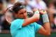 PARIS, FRANCE - MAY 29: Rafael Nadal of Spain returns a shot during his men's singles match against dominic thiem of Austria on day five of the French Open at Roland Garros on May 29, 2014 in Paris, France. (Photo by Clive Brunskill/Getty Images)