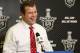 NEW YORK, NY - MAY 29: Alain Vigneault of the New York Rangers speaks at a post game press conference after defeating the Montreal Canadiens 1-0 in Game Six of the Eastern Conference Final during the 2014 NHL Stanley Cup Playoffs at Madison Square Garden