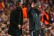 LONDON, ENGLAND - APRIL 30: Jose Mourinho, manager of Chelsea acknowledges the crowd with Diego Simeone, coach of Club Atletico de Madrid during the UEFA Champions League semi-final second leg match between Chelsea and Club Atletico de Madrid at Stamford