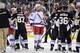 PITTSBURGH, PA - MAY 13: Rick Nash #61 of the New York Rangers shakes hands with the Pittsburgh Penguins after Game Seven of the Second Round of the 2014 NHL Stanley Cup Playoffs on May 13, 2014 at CONSOL Energy Center in Pittsburgh, Pennsylvania. (Phot