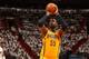 MIAMI, FL - MAY 30: Roy Hibbert #55 of the Indiana Pacers shoots against the Miami Heat in Game Six of the Eastern Conference Finals during the 2014 NBA Playoffs on May 30, 2014 in Miami, Fl. NOTE TO USER: User expressly acknowledges and agrees that, by d