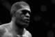 BRISBANE, AUSTRALIA - DECEMBER 07: (This digital image has been converted to black & white) Antonio 'Bigfoot' Silva looks on in his fight against Mark Hunt in their heavyweight fight during the UFC Fight Night event at the Brisbane Entertainment Centre o