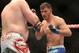 Jun 15, 2013; Winnipeg, MB, Canada; Stipe Miocic (right) fights Roy Nelson during their Heavyweight bout at UFC 161 at MTS Centre. Mandatory Credit: Tom Szczerbowski-USA TODAY Sports