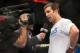 Jan 15, 2014; Duluth, GA, USA; Luke Rockhold is interviewed after his win against Costas Philippou (not pictured) at Gwinnett Center. Rockhold wins. Mandatory Credit: Joshua S. Kelly-USA TODAY Sports