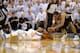 May 31, 2014; Oklahoma City, OK, USA; Oklahoma City Thunder forward Kevin Durant (35) fights for a loose ball with San Antonio Spurs forward Kawhi Leonard (2) during the fourth quarter in game six of the Western Conference Finals of the 2014 NBA Playoffs