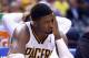 INDIANAPOLIS, IN - MAY 13: Roy Hibbert #55 of the Indiana Pacers finds it hard to watch from the bench in the fourth quater of the 102-79 loss to the Washington Wizards in Game 5 of the Eastern Conference Semifinals during the 2014 NBA Playoffs at Banker