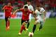 TURIN, ITALY - MAY 14: Miralem Sulejmani of Benfica vies with Alberto Moreno of Sevilla during the UEFA Europa League Final match between Sevilla FC and SL Benfica at Juventus Stadium on May 14, 2014 in Turin, Italy. (Photo by Clive Rose/Getty Images)