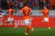 AMSTERDAM, NETHERLANDS - MAY 17: Robin van Persie of Holland celebrates after scoring the teams only goal of the game during the International Friendly match between The Netherlands and Ecuador at The Amsterdam Arena on May 17, 2014 in Amsterdam, Netherla