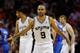 SAN ANTONIO, TX - MAY 29: Tony Parker #9 of the San Antonio Spurs looks on in the first half against the Oklahoma City Thunder during Game Five of the Western Conference Finals of the 2014 NBA Playoffs at AT&T Center on May 29, 2014 in San Antonio, Texas.