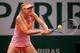 PARIS, FRANCE - JUNE 01: Maria Sharapova of Russia plays a backhand in her women's singles match against Samantha Stosur of Australia on day eight of the French Open at Roland Garros on June 1, 2014 in Paris, France. (Photo by Clive Brunskill/Getty Imag