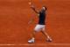 PARIS, FRANCE - JUNE 02: David Ferrer of Spain serves during his men's singles match against Kevin Anderson of South Africa on day nine of the French Open at Roland Garros on June 2, 2014 in Paris, France. (Photo by Matthew Stockman/Getty Images)
