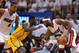 May 30, 2014; Miami, FL, USA; Miami Heat forward LeBron James (6) prepares to drive to the basket against the Indiana Pacers during the second half in game six of the Eastern Conference Finals of the 2014 NBA Playoffs at American Airlines Arena. Mandatory