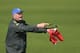 Scolari showed irritation during Brazil's training session on Sunday.