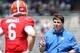 Florida head coach Will Muschamp (right) and QB Jeff Driskel