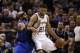 May 4, 2014; San Antonio, TX, USA; San Antonio Spurs forward Tim Duncan (21) posts up against Dallas Mavericks guard Vince Carter (left) in game seven of the first round of the 2014 NBA Playoffs at AT&T Center. The Spurs won 119-96. Mandatory Credit: Soob