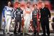 CHARLOTTE, N.C. - JANUARY 28: (L-R) Jimmie Johnson, driver of the #48 Lowes Chevrolet; Kasey Kahne, driver of the #5 Farmers Insurance Chevrolet; Dale Earnhardt Jr., driver of the #88 National Guard Chevrolet; Jeff Gordon, driver of the #24 Drive to End