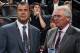 NEWARK, NJ - JUNE 30: Head coach Alain Vigneault and general manager Glen Sather of the New York Rangers attend the 2013 NHL Draft at Prudential Center on June 30, 2013 in Newark, New Jersey. (Photo by Dave Sandford/NHLI via Getty Images)