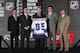 OTTAWA - JULY 30: Los Angeles Kings personnel display the eleventh overall pick Anze Kopitar jersey after his selection in the 2005 National Hockey League Draft on July 30, 2005 at the Westin Hotel in Ottawa, Canada. (Photo by Andre Ringuette/Getty Imag