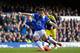 LIVERPOOL, ENGLAND - FEBRUARY 16: Leighton Baines of Everton scores a goal from the penalty spot during the FA Cup Fifth Round match between Everton and Swansea City at Goodison Park on February 16, 2014 in Liverpool, England. (Photo by Paul Thomas/Getty