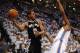 May 31, 2014; Oklahoma City, OK, USA; San Antonio Spurs forward Kawhi Leonard (2) drives to the basket against Oklahoma City Thunder forward Kevin Durant (35) during the fourth quarter in game six of the Western Conference Finals of the 2014 NBA Playoffs