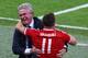 LONDON, ENGLAND - MAY 25: Head Coach Jupp Heynckes of Bayern Muenchen celebrates victory with Xherdan Shaqiri after the UEFA Champions League final match between Borussia Dortmund and FC Bayern Muenchen at Wembley Stadium on May 25, 2013 in London, Unite