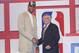 25 Jun 1997: Center Tim Duncan of the San Antonio Spurs shakes hands with NBA Commissioner David Stern during the NBA Draft at the Charlotte Coliseum in Charlotte, North Carolina. Mandatory Credit: Craig Jones /Allsport