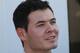 Kyle Larson answers media questions after practice at Daytona International Speedway