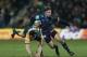 NORTHAMPTON, ENGLAND - JANUARY 17: Glenn Dickson of Northampton Saints tangles with Rory Kockott of Castres Olympique during the Heineken Cup pool 1 match at Franklin's Gardens on January 17, 2014 in Northampton, England. (Photo by Mark Thompson/Getty