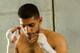 HAYWARD, CA - APRIL 24: Amir Khan shadow boxes during a workout session at Virgil Hunter's Gym on April 24, 2014 in Hayward, California. Kahn is preparing to take on Luis Collazo at the MGM Grand in Las Vegas on May 3, 2014. (Photo by Alexis Cuarezma/Get