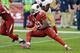 GLENDALE, AZ - DECEMBER 29: Patrick Peterson #21 of the Arizona Cardinals runs with the ball against the San Francisco 49ers at University of Phoenix Stadium on December 29, 2013 in Glendale, Arizona. (Photo by Norm Hall/Getty Images)
