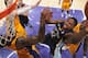 LOS ANGELES, CA - APRIL 5: Ed Davis #32 of the Memphis Grizzlies shoots against the Los Angeles Lakers at Staples Center on April 5, 2013 in Los Angeles, California. NOTE TO USER: User expressly acknowledges and agrees that, by downloading and/or using th
