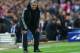 MADRID, SPAIN - APRIL 22: Manager Jose Mourinho of Chelsea looks on from the dug out during the UEFA Champions League Semi Final first leg match between Club Atletico de Madrid and Chelsea at Vicente Calderon Stadium on April 22, 2014 in Madrid, Spain.