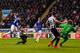 NEWCASTLE UPON TYNE, ENGLAND - MARCH 25: Ross Barkley of Everton scores the opening goal past Tim Krul of Newcastle United during the Barclays Premier League match between Newcastle United and Everton at St James' Park on March 25, 2014 in Newcastle upon