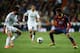 MADRID, SPAIN - MARCH 23: Daniel Carvajal of Real Madrid closes down Neymar of Barcelona during the La Liga match between Real Madrid CF and FC Barcelona at the Bernabeu on March 23, 2014 in Madrid, Spain. (Photo by Gonzalo Arroyo Moreno/Getty Images)