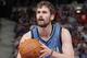 SACRAMENTO, CA - APRIL 13: Kevin Love #42 of the Minnesota Timberwolves attempts a free throw shot against the Sacramento Kings on April13, 2014 at Sleep Train Arena in Sacramento, California. NOTE TO USER: User expressly acknowledges and agrees that, by