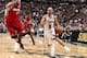 SAN ANTONIO, TX - JUNE 5: Tony Parker #9 of the San Antonio Spurs drives against Chris Andersen #11 of the Miami Heat in Game One of the 2014 NBA Finals at AT&T Center on June 5, 2014 in San Antonio, Texas. NOTE TO USER: User expressly acknowledges and ag