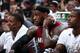 SAN ANTONIO, TX - JUNE 5: LeBron James #6 of the Miami Heat ices on the bench in Game One of the 2014 NBA Finals at AT&T Center on June 5, 2014 in San Antonio, Texas. NOTE TO USER: User expressly acknowledges and agrees that, by downloading and/or using t